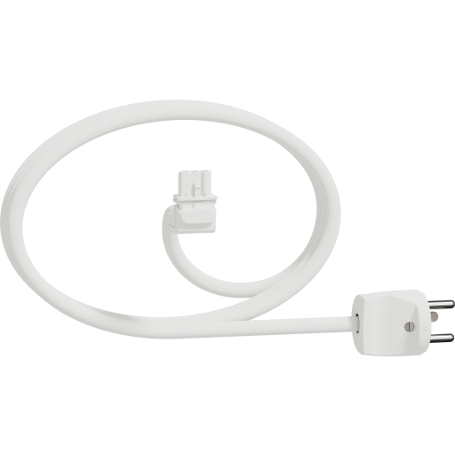 Billede af Kabel 6m-1,5mm2-vinklet-DK-hvid