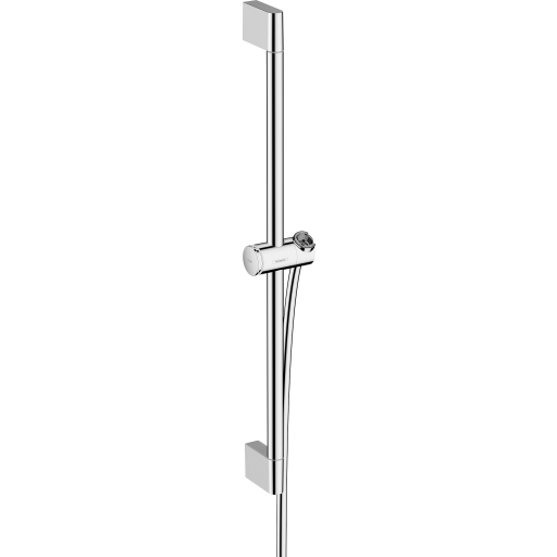 Hansgrohe unica bruserstangsæt pulsify s 65 cm med push bruserholder og bruserslange krom