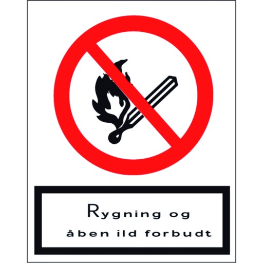 Rygning forbudt skilt