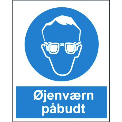 Øjenværn påbudt skilt