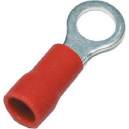 100 stk Isolerte ringkabelsko røde, 0,5-1,5 mm², M8 Backuptype - El