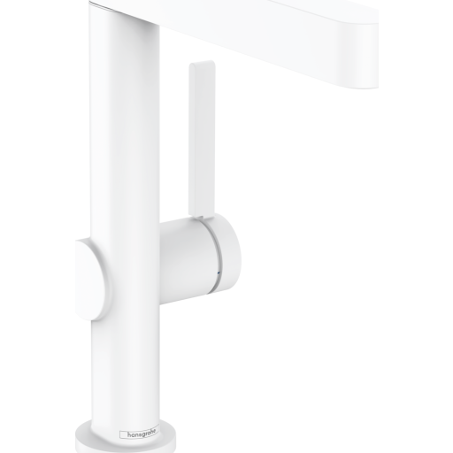 Hansgrohe finoris 1-grebs håndvaskarmatur 230 med svingtud og push-open bundventil mat hvid