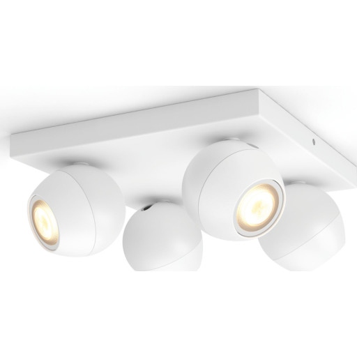 Billede af Philips Hue Buckram spotlampe, 4 spots, hvid
