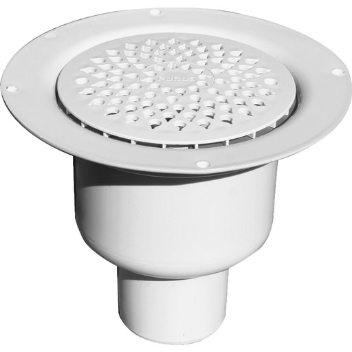 PURUS afløbsskål 75mm, lodret - PURUS BRAGE 75 afløbsskål/vandlås 75mm, PPrist lodr, Hvid