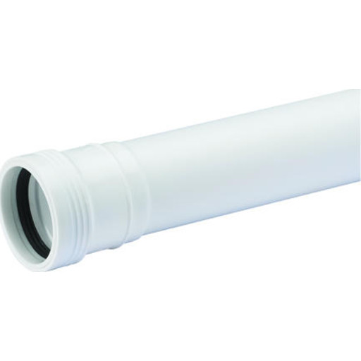Wavin Wafix pp afløbsrør med muffe 50 x 1000 mm hvid