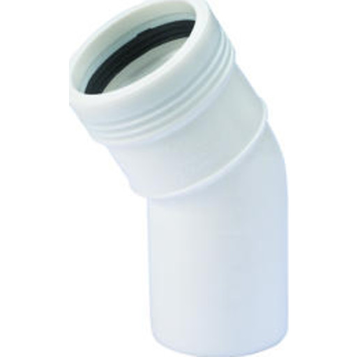 Wavin Wafix afløbsbøjning, 30°, Ø32 mm, plast, hvid