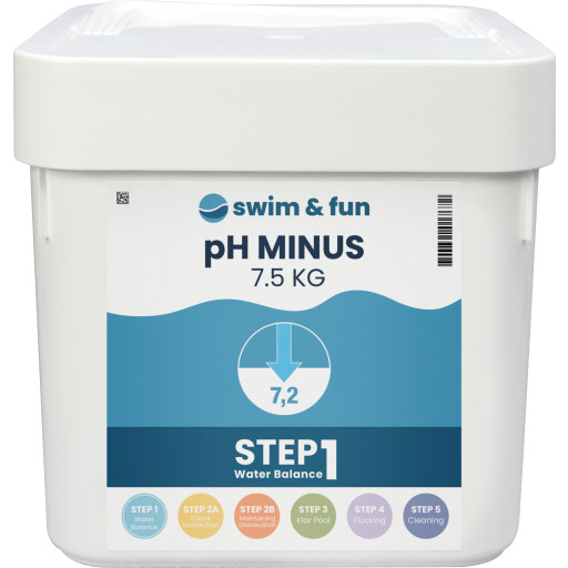 Swim & Fun pH minus, 7,5 kg billede