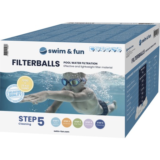 Swim & Fun Filterballs filterkugler, 700 gram billede