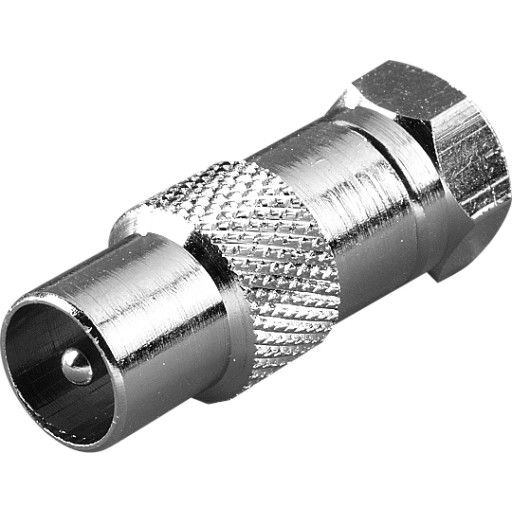 Vivanco f-stik til han-stik adapter billede