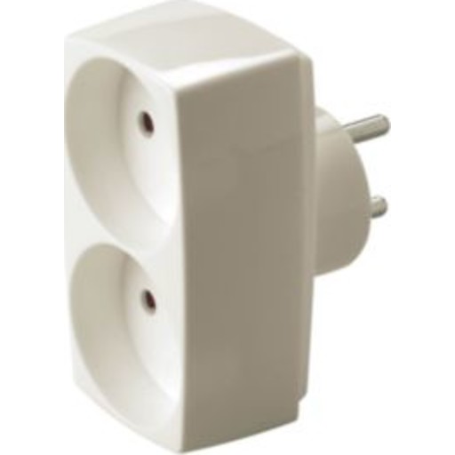 Billede af 10 stk JO-EL forgrener m/2 udtag uden jord, hvid