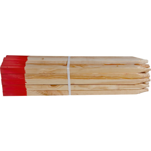 25 stk Afsætningspæle m. rød spids 25x25x900mm billede