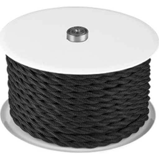 25 meter Halo Design stoffledning, snoet sort