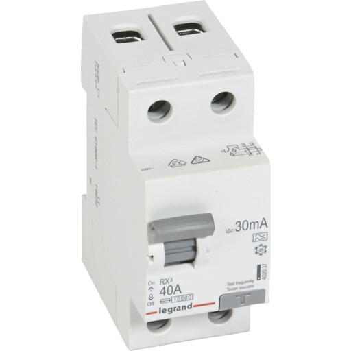 RCD RX3 HPFI 40A 30mA, 2P, 2M, 10kA, type A Backuptype - El