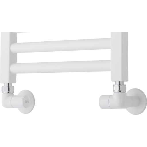 TVS hjørnevinkel ventilsæt 150, mat hvid billede