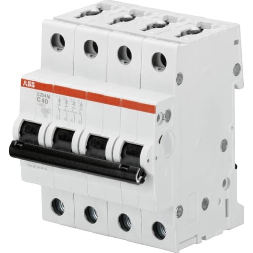 Strømbryter D 2A 4P, 10kA, S204M-C2