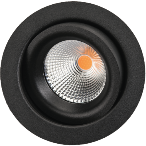 SG Armaturen Junistar Eco udendørs indbygningsspot, 4000K, sort