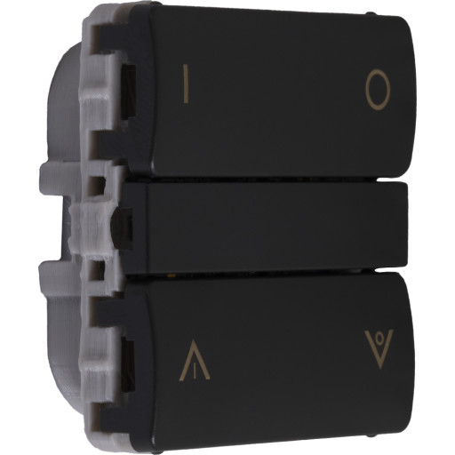 Smartkontakten Zigbee batteritryk til LK Fuga, op/ned, grå