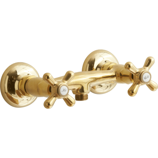 Lavabo Retro 2-grebs brusearmatur messing