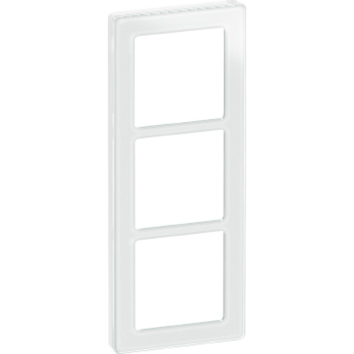 LK Fuga Pure designramme 3x1 modul i hvid glas billede