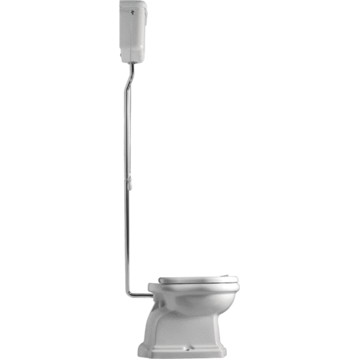 Billede af Lavabo Retro High toilet, hvid/krom