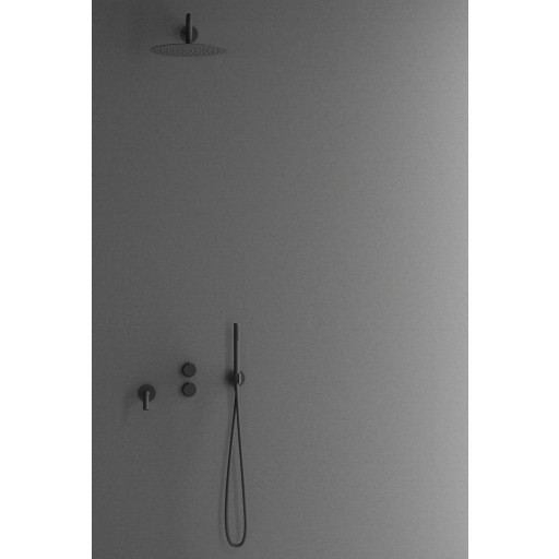 Primy Harmonized 3x badekararmatur med dusjsett, matt svar Baderom > Badekaret