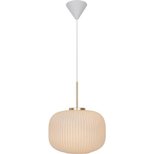 Nordlux Milford pendellampa, mässing, Ø30 cm