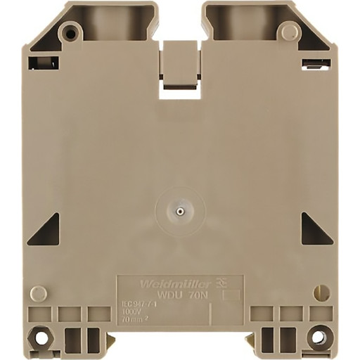 10 stk Weidmüller WDU gennemgangsklemme, beige, 70N/35 mm² billede