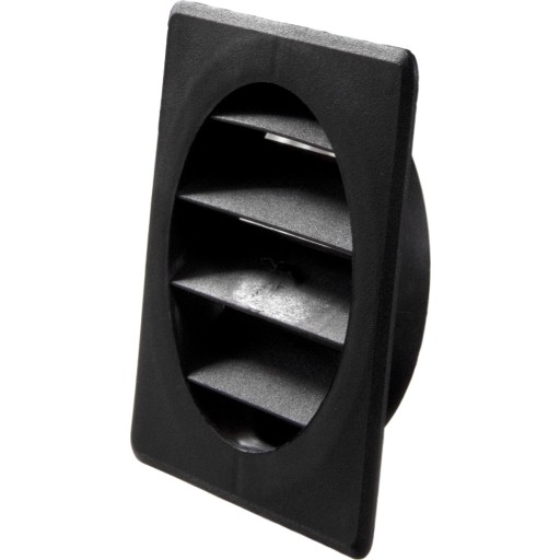 Duka jalousirist, 100 mm, 127x127 mm, sort