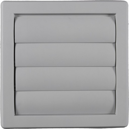 Duka lamelventil type 70/10C - PVC, Grå, Ø180x180 mm, Overgang Ø100 mm