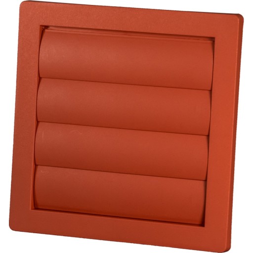 Lamelventil 180x180 mm Ø100 mm, rød, type 70/10C