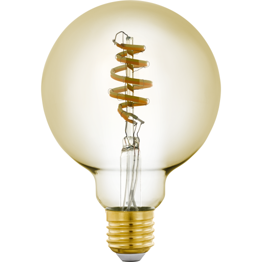 Eglo Z E27 dæmpbar globepære, ravfarvet, Ø9,5 cm billede