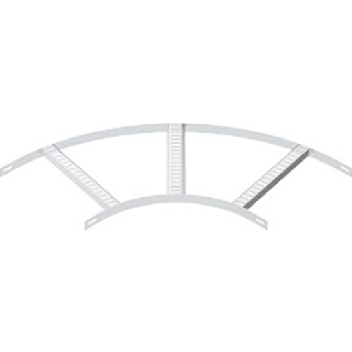 Bøy 90° B306mm med trapesformet trinn SLB 90 42 300ALU Beiset