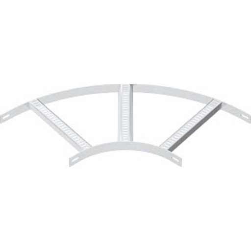 Bøy 90° B410mm med trapestrinn SLB 90 62 400ALU Beiset