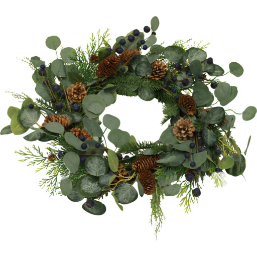 julekrans med blåbær