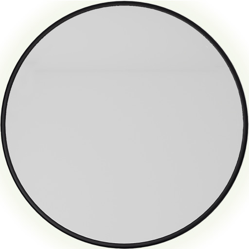 Kriss Aura speil med lys, duggfri, Ø80 cm, sort Baderom > Innredningen