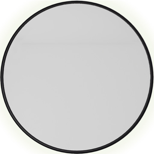 Kriss Aura speil med lys, duggfri, Ø60 cm, sort Baderom > Innredningen