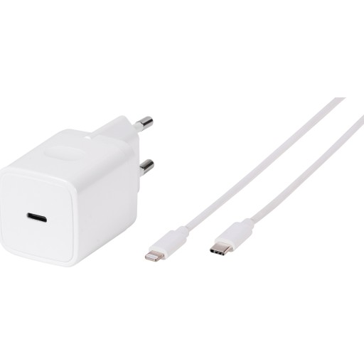 Vivanco oplader lightning til USB-C 1,2 meter, hvid billede