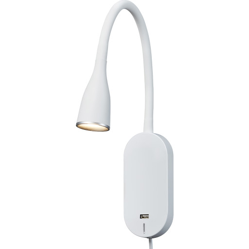 Nielsen Eye Vegglampe med USB-uttak &amp; LED 5W, hvit Lamper &amp; el > Lamper &amp; spotter