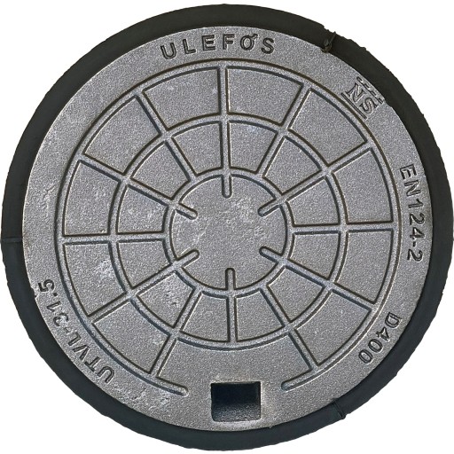 Ulefos dæksel med pakning Ø320 mm