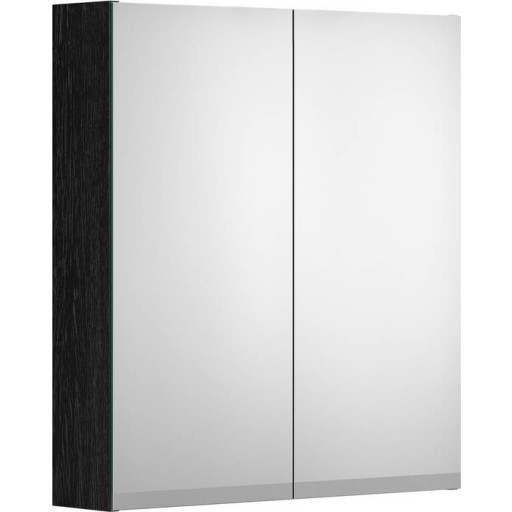 Gustavsberg Artic spegelskåp med belysning, 60x66,2 cm, svart ek