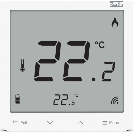 Roth Touchline SL Plus trådløs rumtermostat, hvid