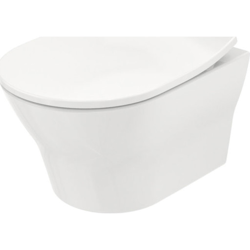 Til MH vegghengt toalett, uten skyllekant, rengjøringsvennlig, hvit Baderom > Toalettet