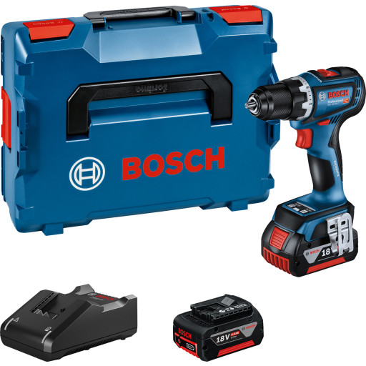 Bosch bor-/skrutrekker GSR 18V-90C, 2 x 18 V/4,0 Ah og L-Boxx Backuptype - Værktøj