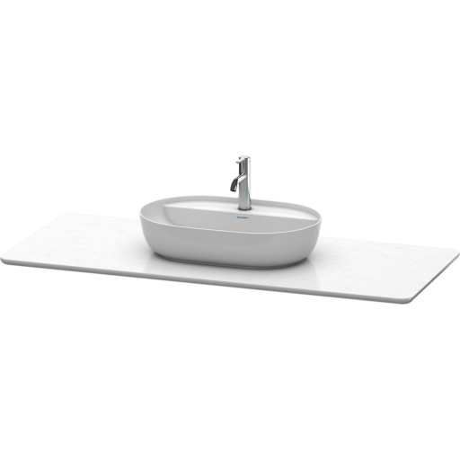 Duravit Luv kvartsten bordplade 138,8x59,5 cm, hvid