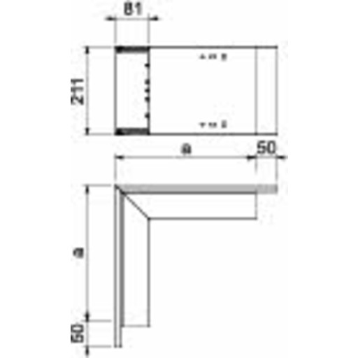 Billede af Udvendigt Hjørne WDK A80210GR 80x210 grå RAL 7030