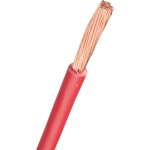 Nexans PVT monteringsledning, 1x6 mm², metervare, rød billede