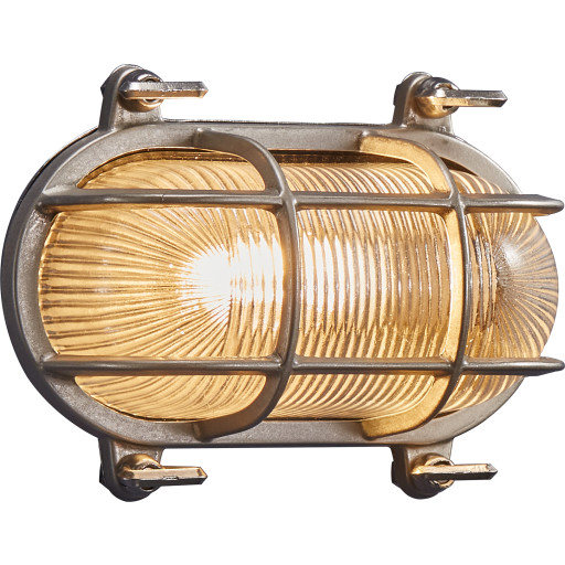 Nordlux Helford vägglampa utomhus, nickel