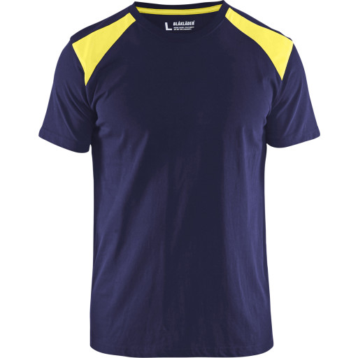 T-skjorte Marineblå/High Vis Yellow