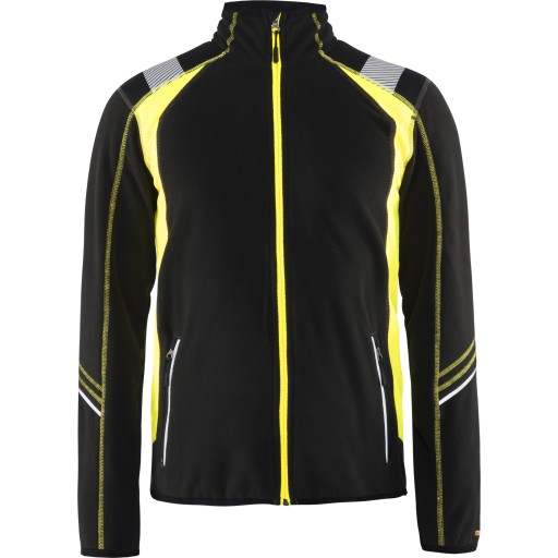 Blåkläder mikrofleece jakke 49931010, svart/gul, størrelse S Backuptype - Værktøj