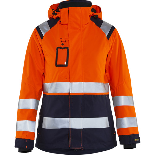 Høy oransje/marineblå dame